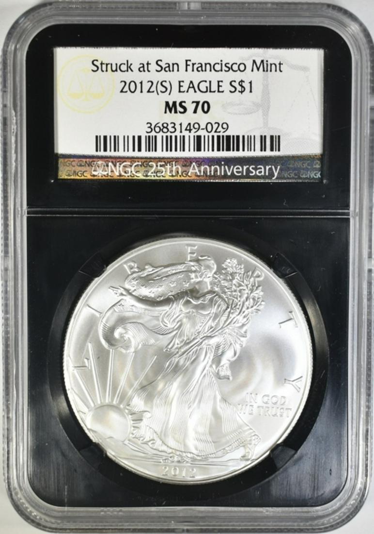 2012-(S) SILVER EAGLE NGC MS-70 (1 of 4)