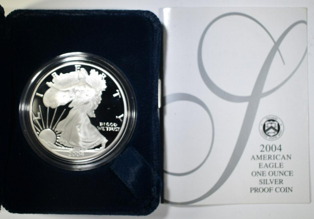 2004 PROOF AMERICAN SILVER EAGLE ORIG BOX/COA (1 of 3)