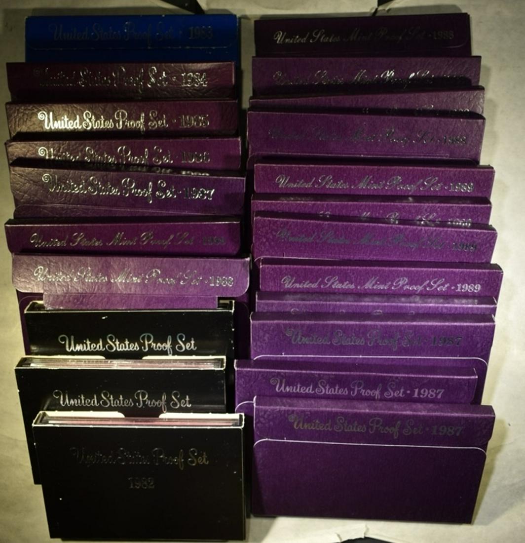 LOT OF 22 U.S. PROOF SETS: (1 of 1)