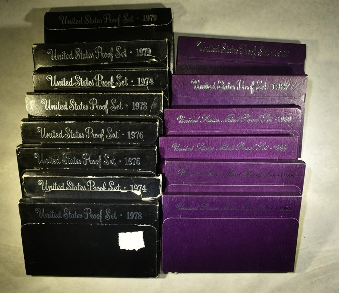 LOT OF 14 U.S. PROOF SETS: (1 of 1)