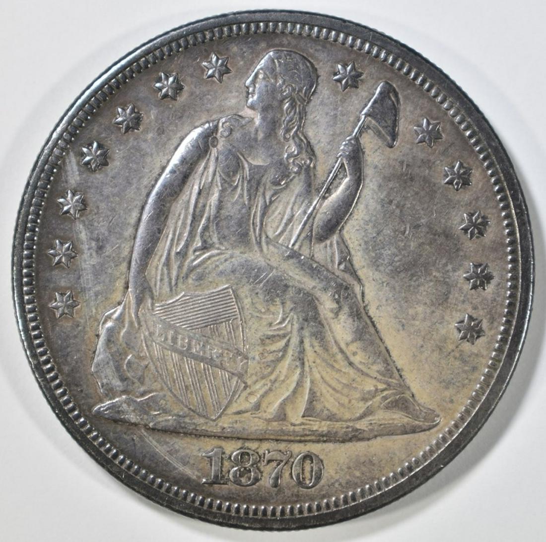 1870-CC SEATED LIBERTY DOLLAR  NICE UNC (1 of 2)