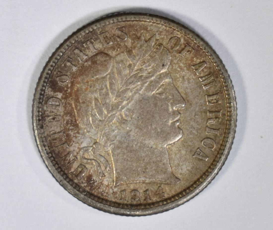 1914 BARBER DIME  NICE ORIG UNC (1 of 2)