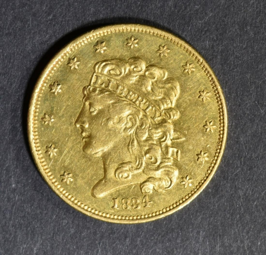 1834 GOLD $5 LIBERTY  BU PROOF LIKE (1 of 2)