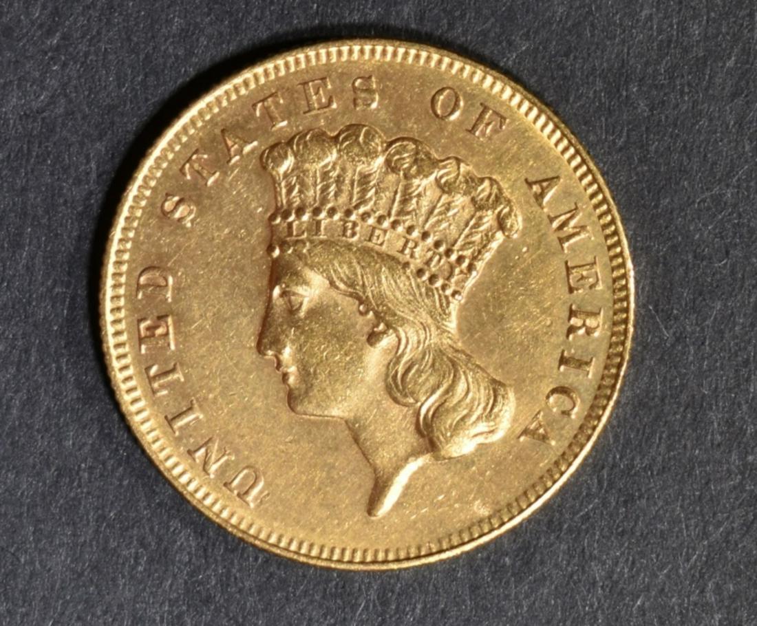 1869 GOLD $3 INDIAN PRINCESS  CH BU (1 of 2)