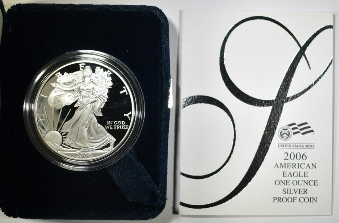 2006-W  PROOF AMERICAN SILVER EAGLE ORIG BOX/COA (1 of 3)