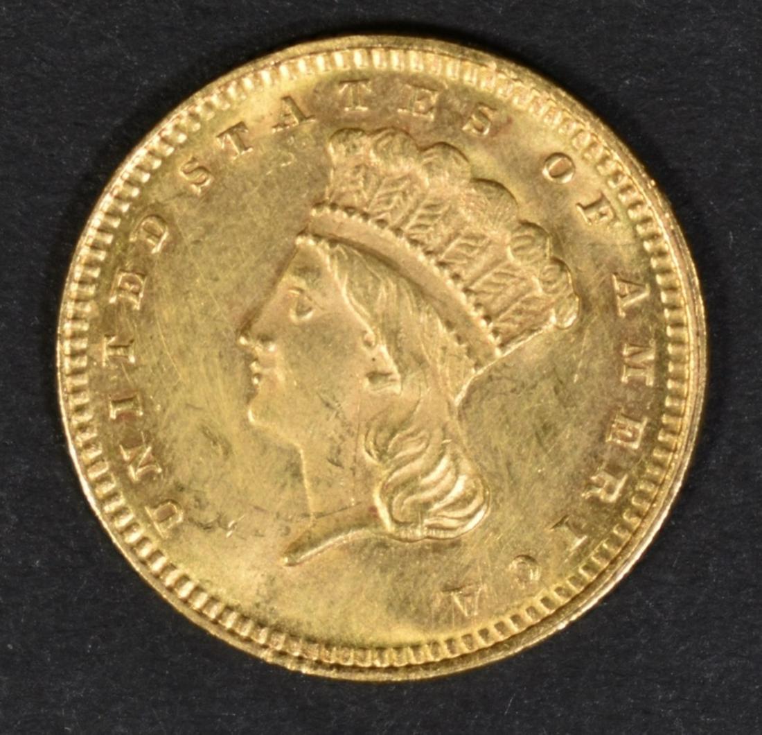 1873 GOLD DOLLAR  OPEN 3  VERY CH BU (1 of 2)