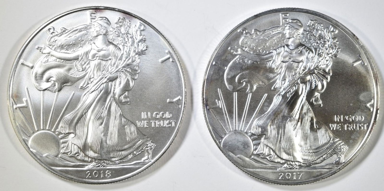 2017 & 2018 AMERICAN SILVER EAGLES (1 of 2)