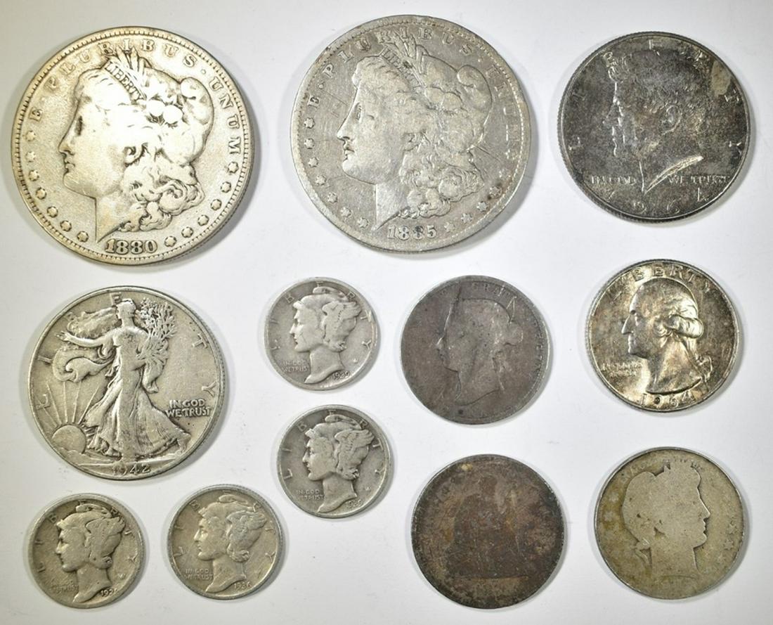 MIXED SILVER 12 COIN LOT (1 of 2)