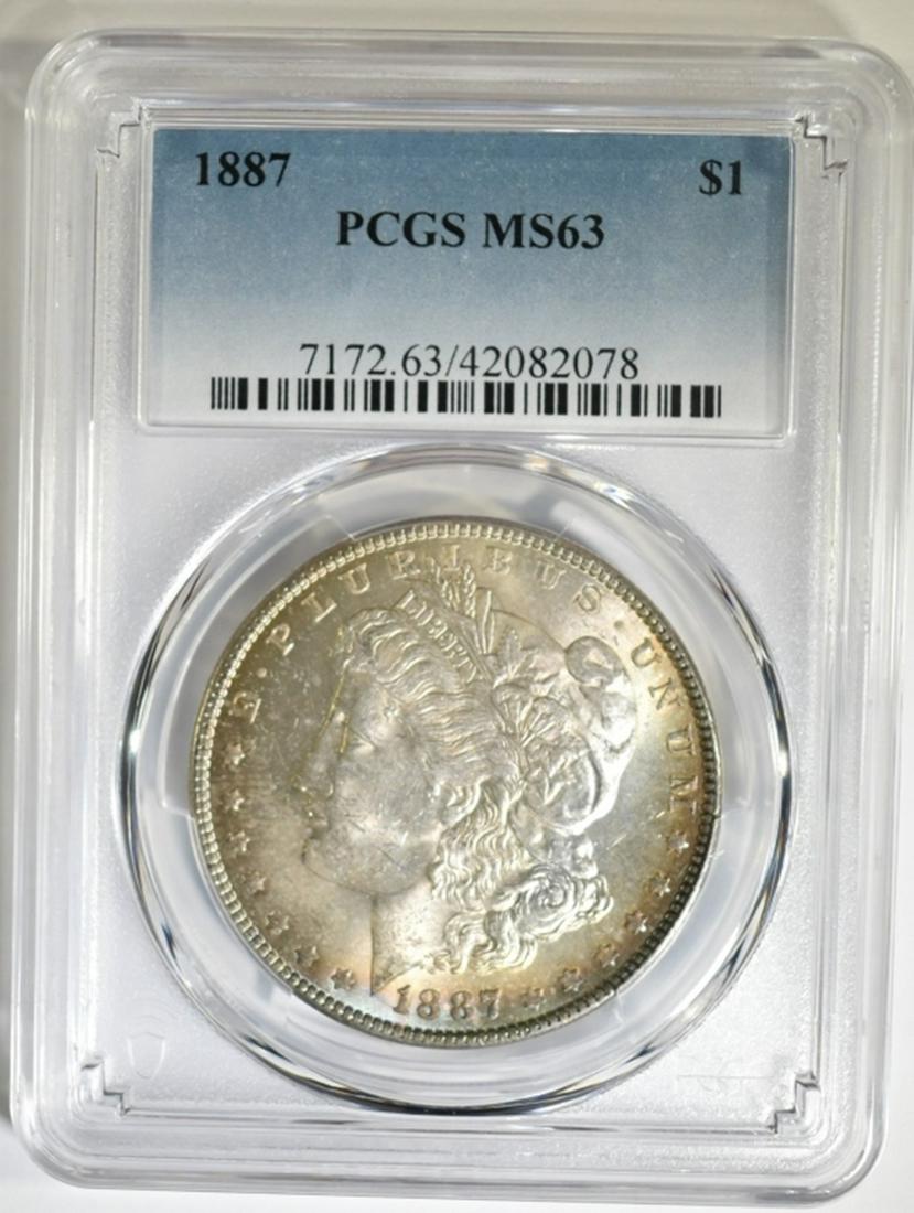 1887 MORGAN DOLLAR  PCGS MS-63 (1 of 4)