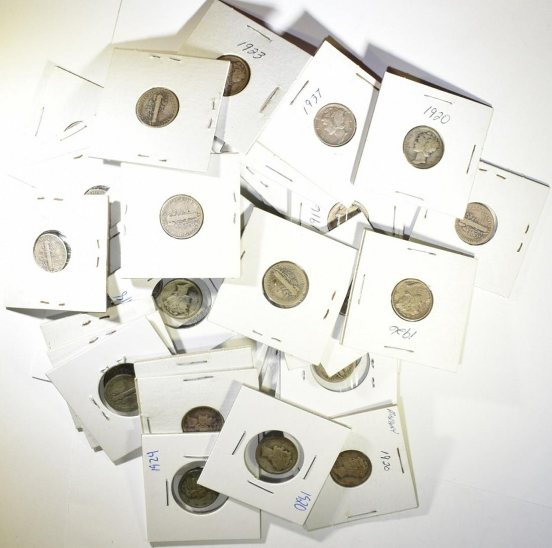 $3.80 FACE VALUE 90% SILVER MERCURY DIMES (1 of 1)