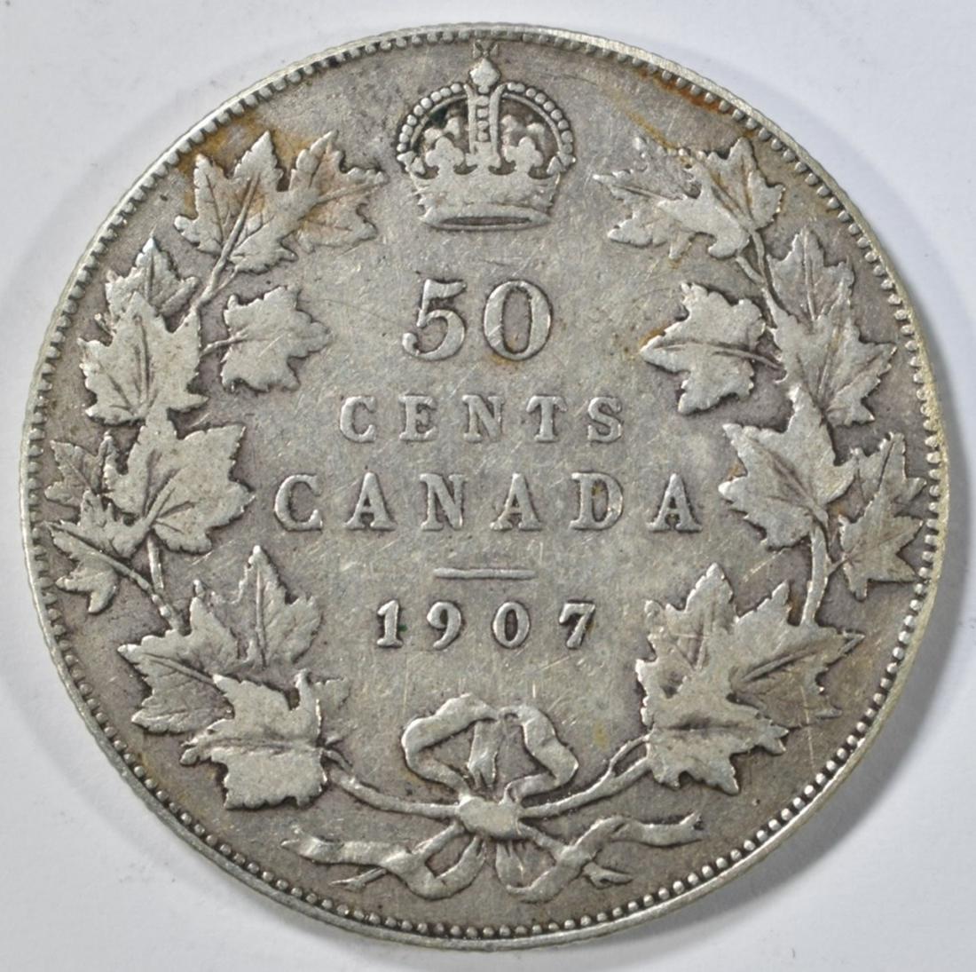 1907 CANADA HALF DOLLAR VF (1 of 2)