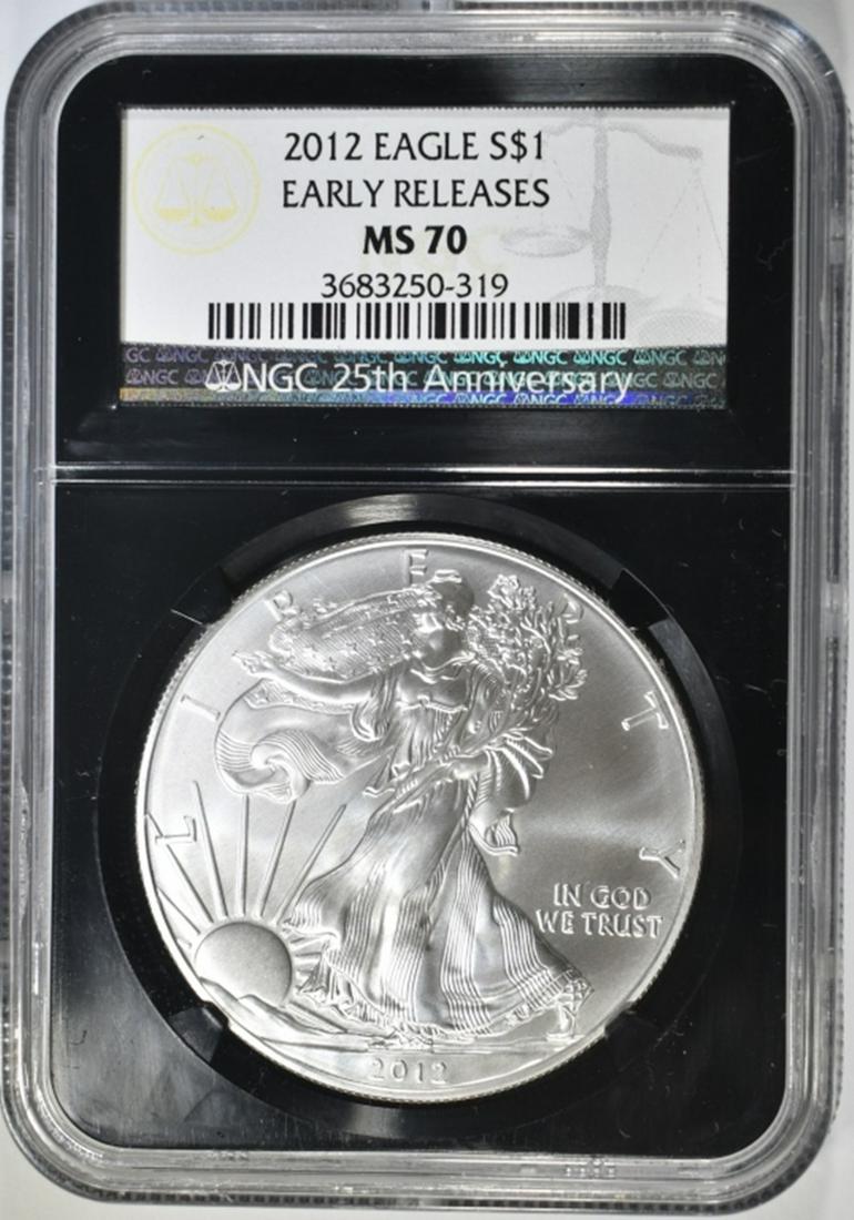 2012 SILVER EAGLE NGC MS-70 EARLY RELEASES (1 of 4)