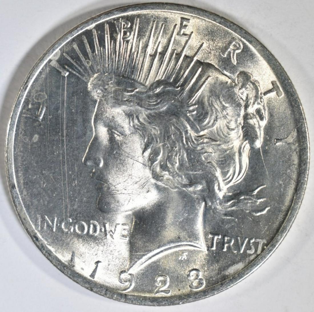 1923 PEACE DOLLAR GEM BU (1 of 2)