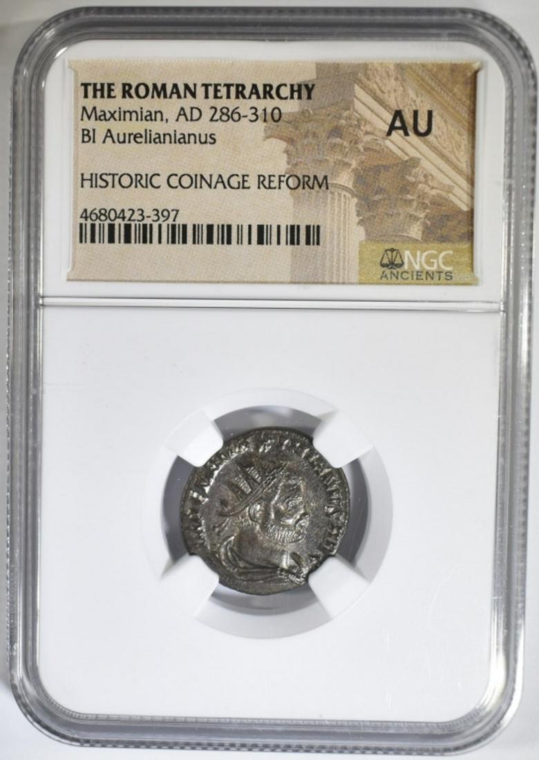 AD 286-310 MAXIMIAN, BI AURELIANIANUS  NGC AU (1 of 4)