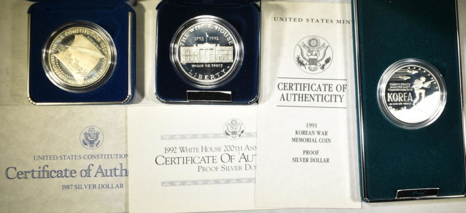 3-MODERN PROOF COMMEM SILVER DOLLARS (1 of 3)