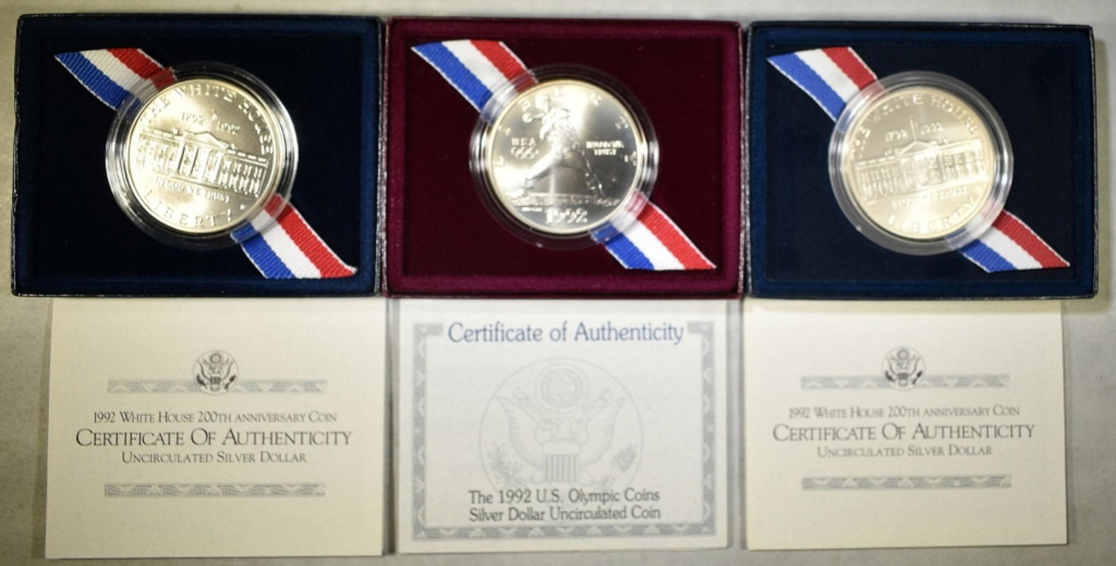 3-MODERN UNC COMMEM SILVER DOLLARS (1 of 3)