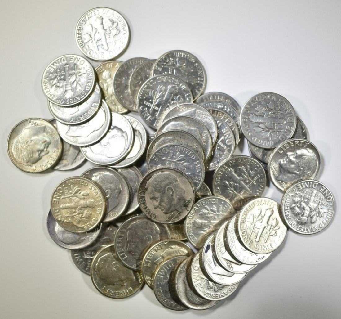 51 90% SILVER ROOSEVELT DIMES (1 of 1)