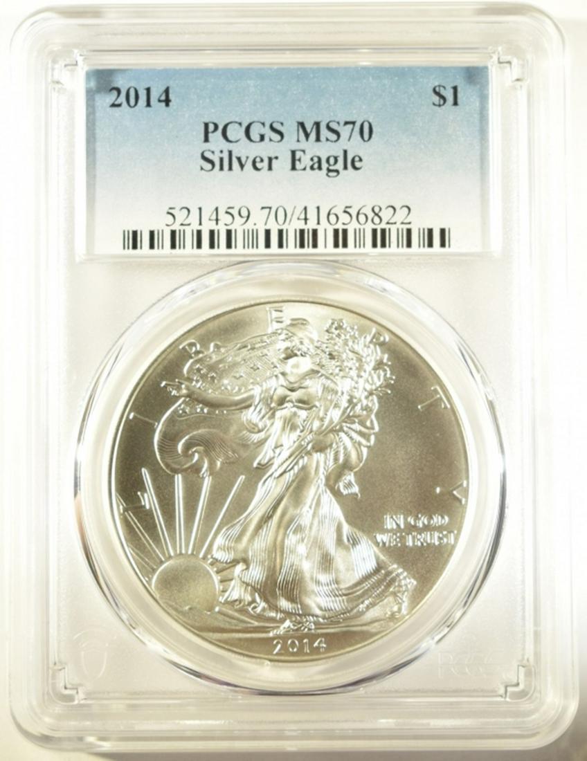 2014 AMERICAN SILVER EAGLE PCGS MS-70 (1 of 4)