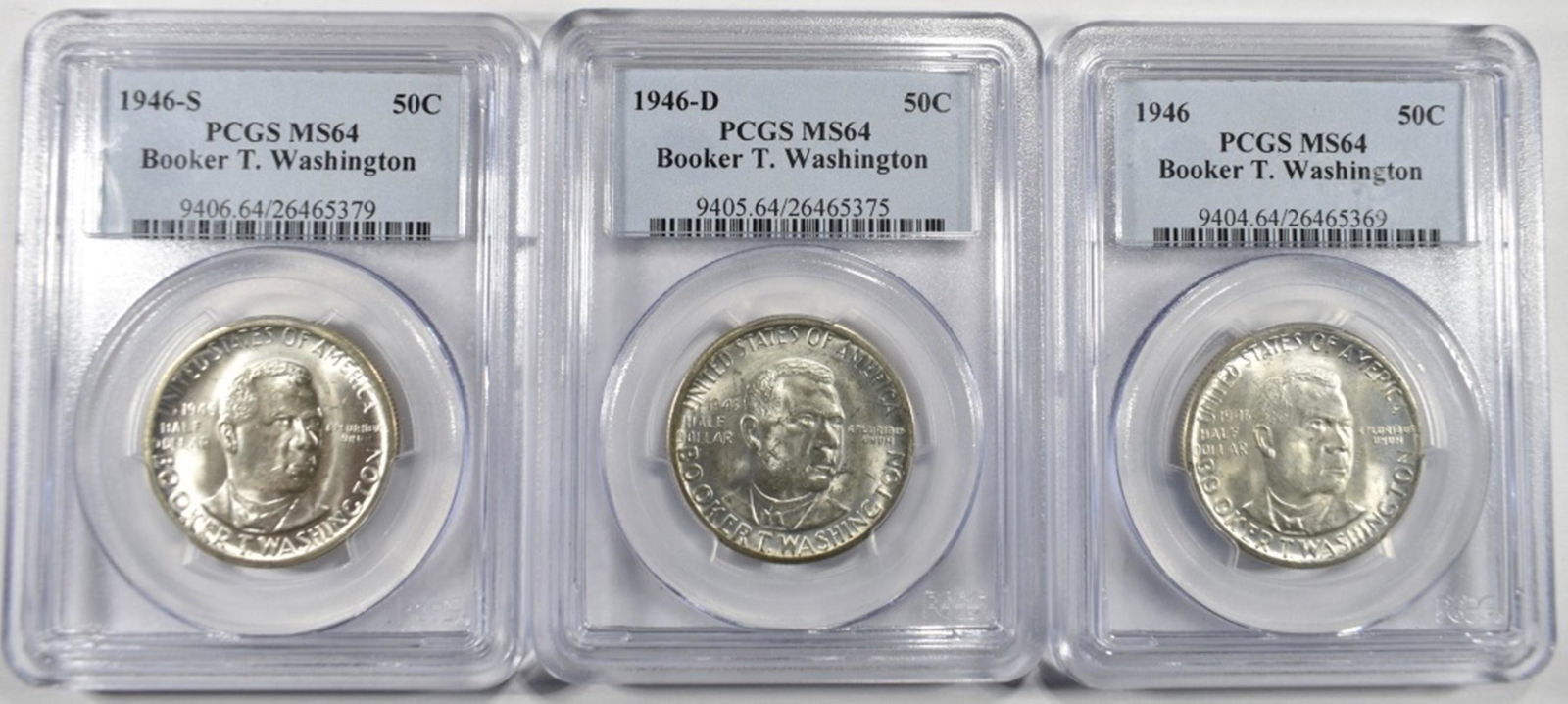 1946-P,D,S BTW COMMEM HALF DOLLARS  PCGS MS-64 (1 of 2)