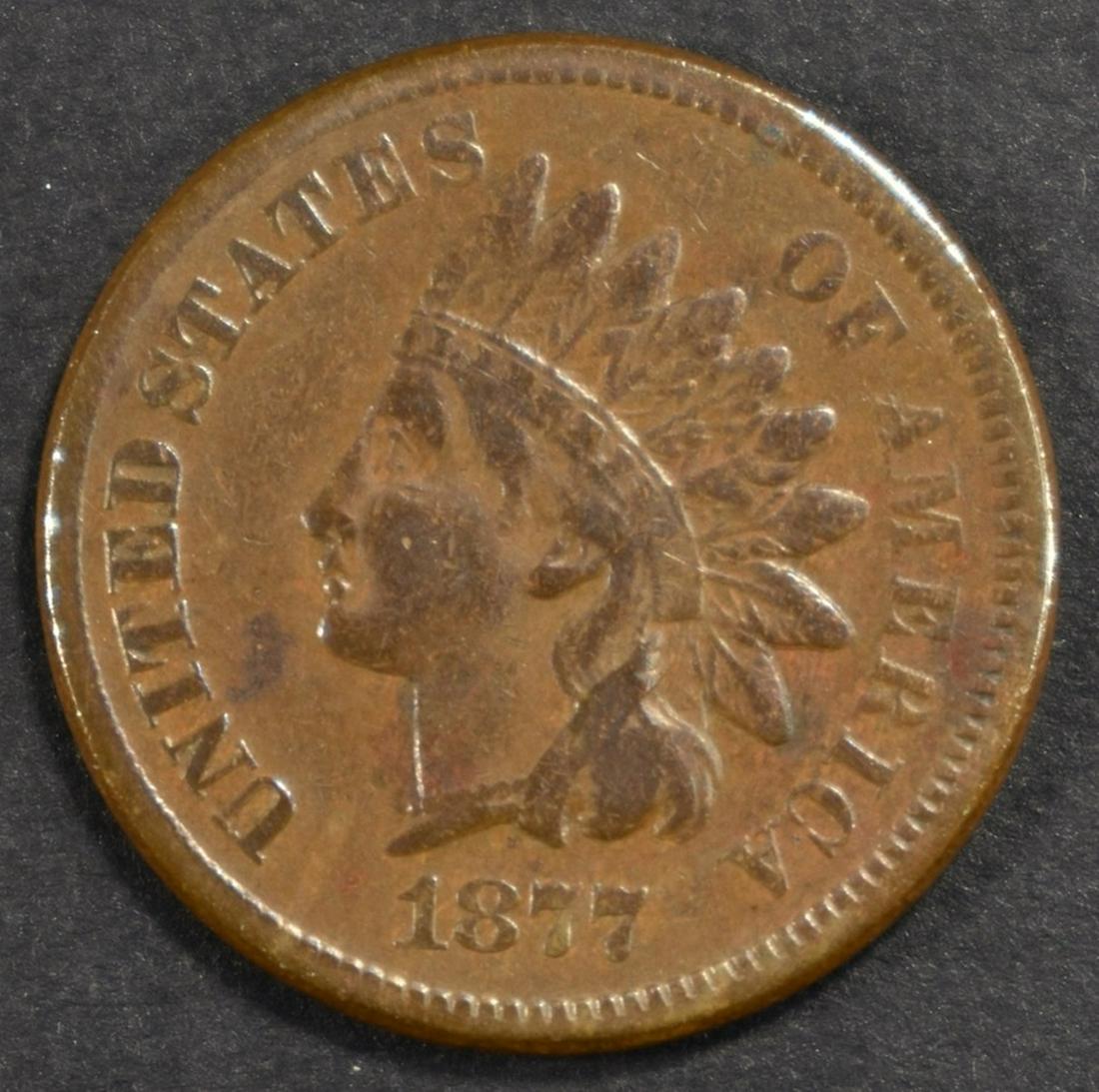 1877 INDIAN HEAD CENT  VF (1 of 2)