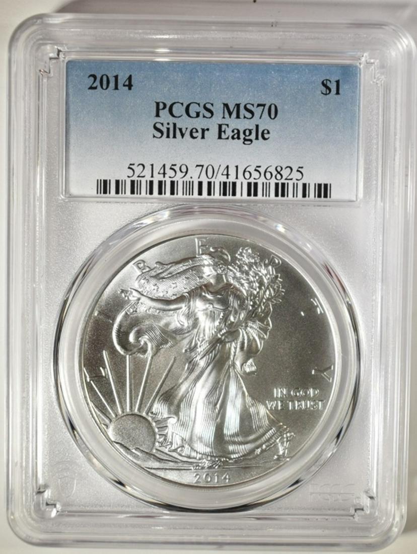 2014 AMERICAN SILVER EAGLE PCGS MS-70 (1 of 4)