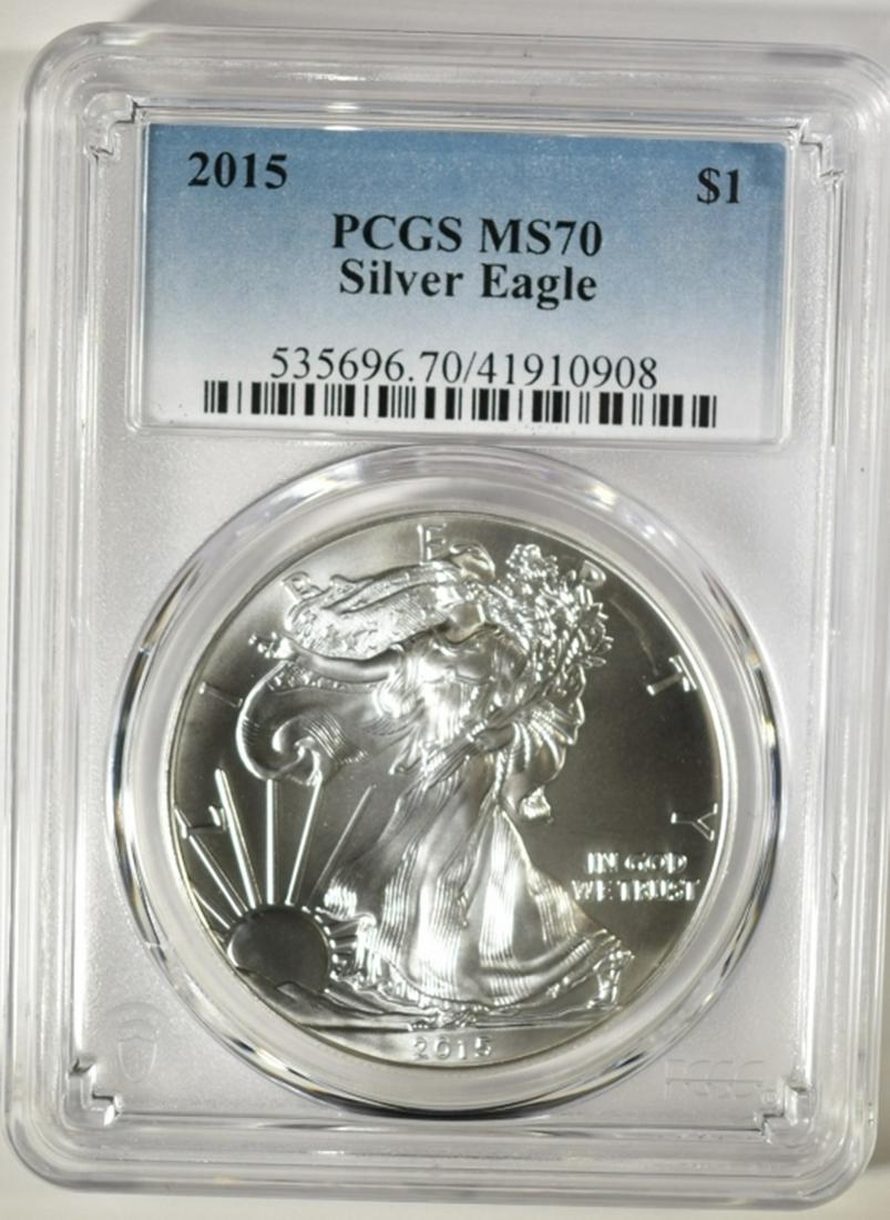 2015 AMERICAN SILVER EAGLE PCGS MS-70 (1 of 4)