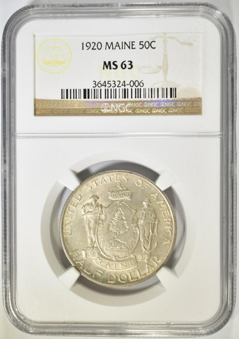 1920 MAINE COMMEM HALF DOLLAR  NGC MS-63 (1 of 4)
