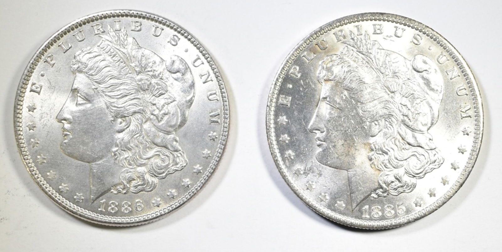 1885-O &  1886 CH BU MORGAN DOLLARS (1 of 2)