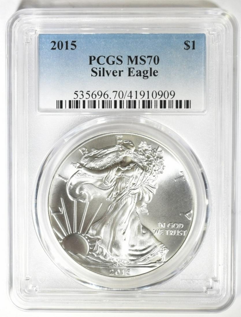 2015 AMERICAN SILVER EAGLE PCGS MS-70 (1 of 4)