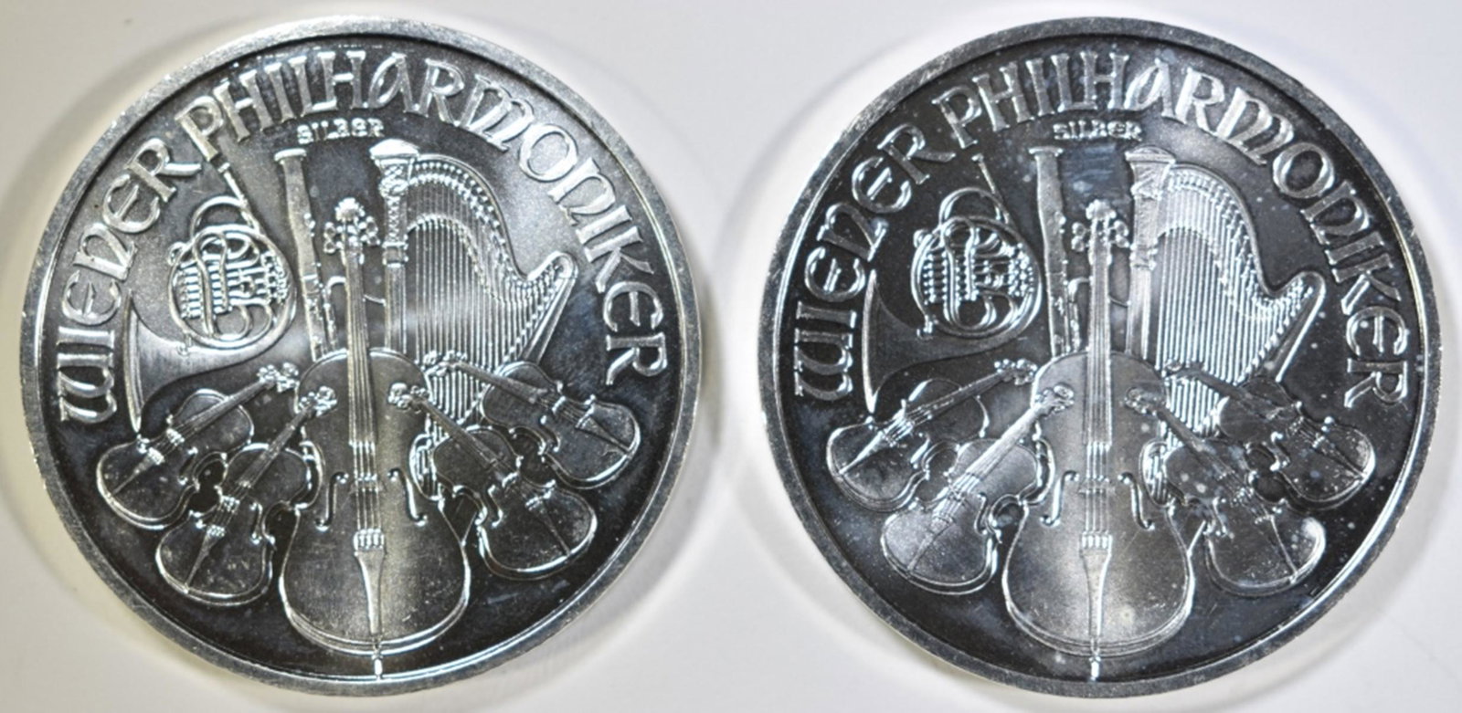 (2) 2008 1 OZ SILVER AUSTRIAN PHILHARMONICS (1 of 2)