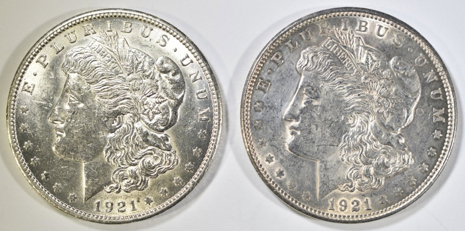 2 BU 1921 MORGAN DOLLARS (1 of 2)