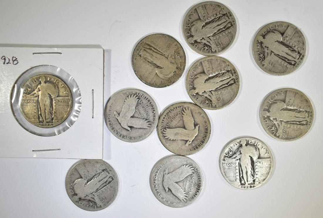 11 MIXED DATE STANDING LIBERTY QUARTERS (1 of 1)