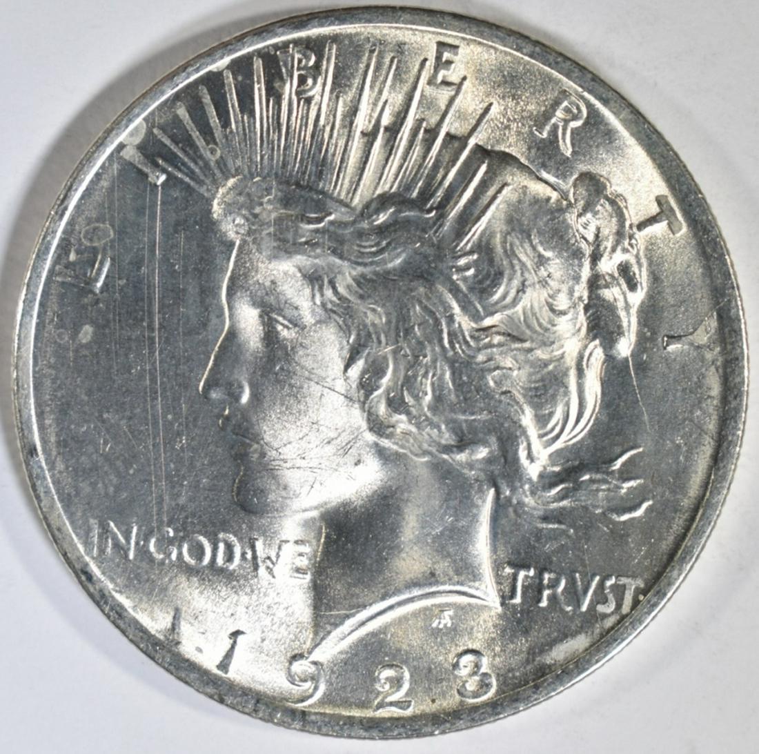 1923 PEACE DOLLAR GEM BU (1 of 2)