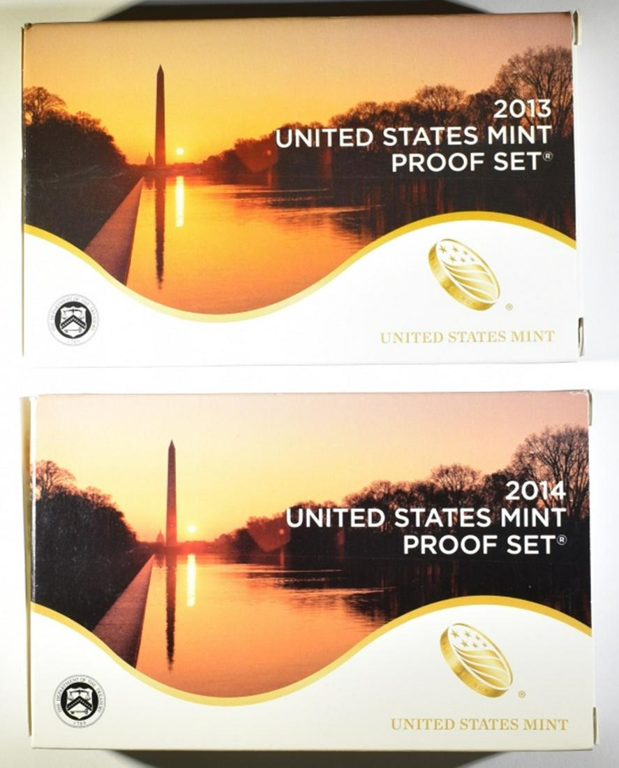 2013 & 14 U.S. PROOF SETS ORIG PACKAGING (1 of 3)