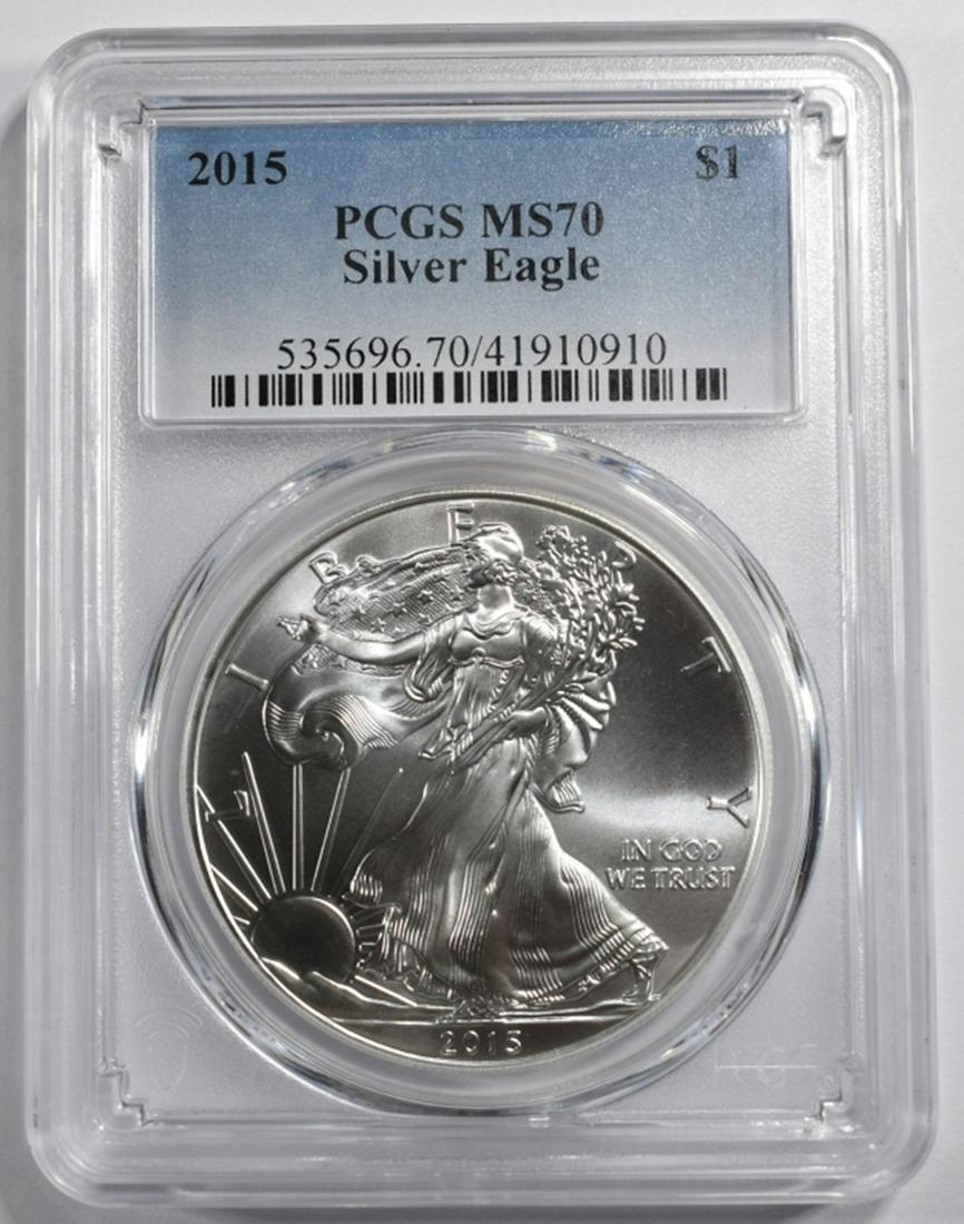 2015 AMERICAN SILVER EAGLE PCGS MS-70 (1 of 4)
