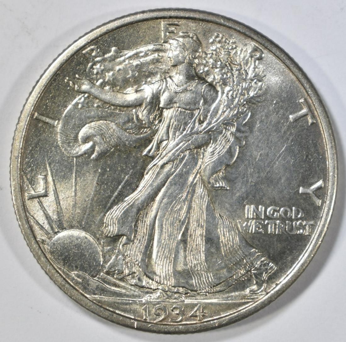 1934 WALKING LIBERTY HALF DOLLAR  BU (1 of 2)