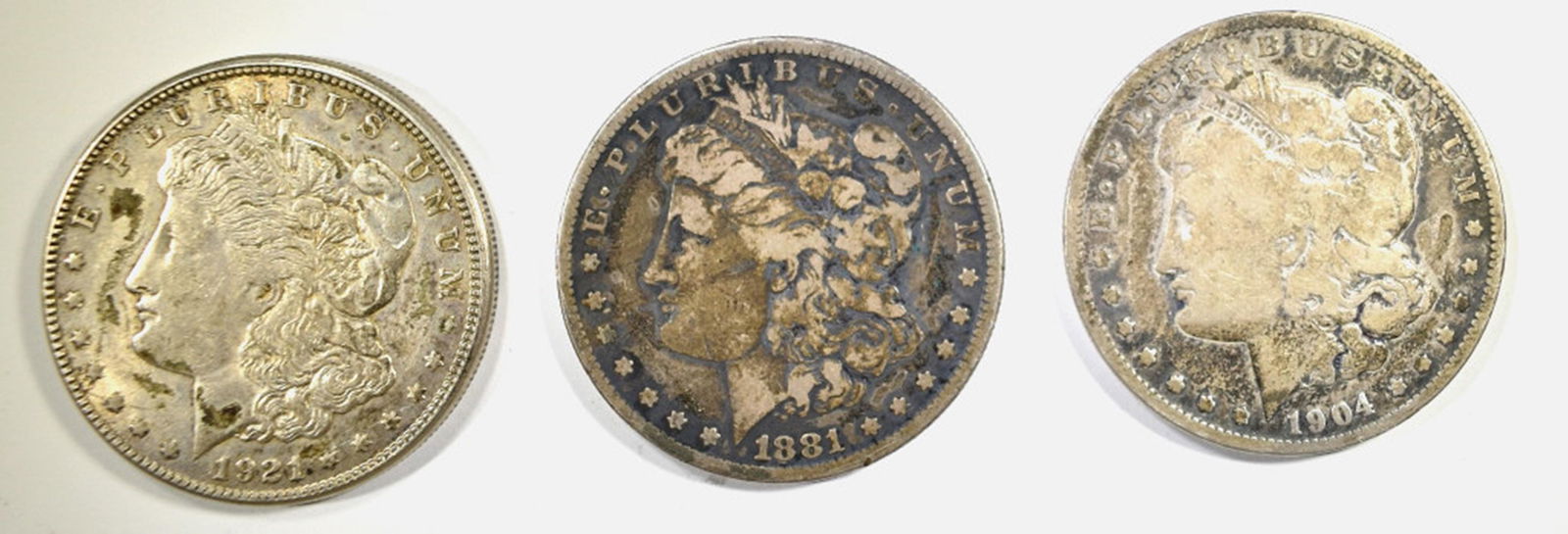 1881-S, 1904-O & 1921-S CIRC MORGAN DOLLARS (1 of 2)