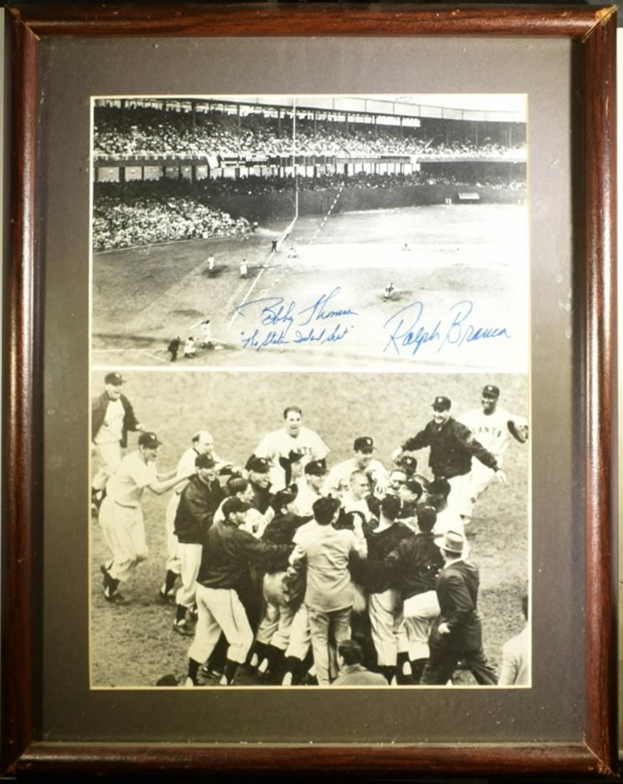 RALPH BRANCA & BOBBY THOMPSON SIGNED PHOTO (1 of 1)