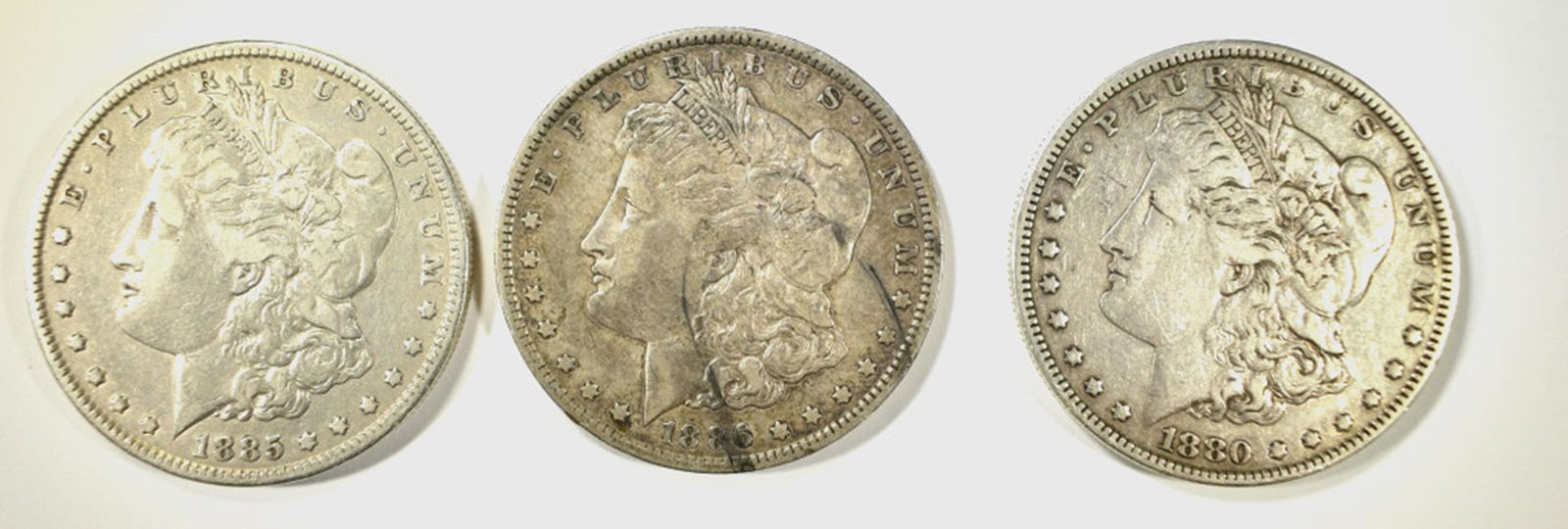 LOT OF 3-MORGAN DOLLARS: (1 of 2)