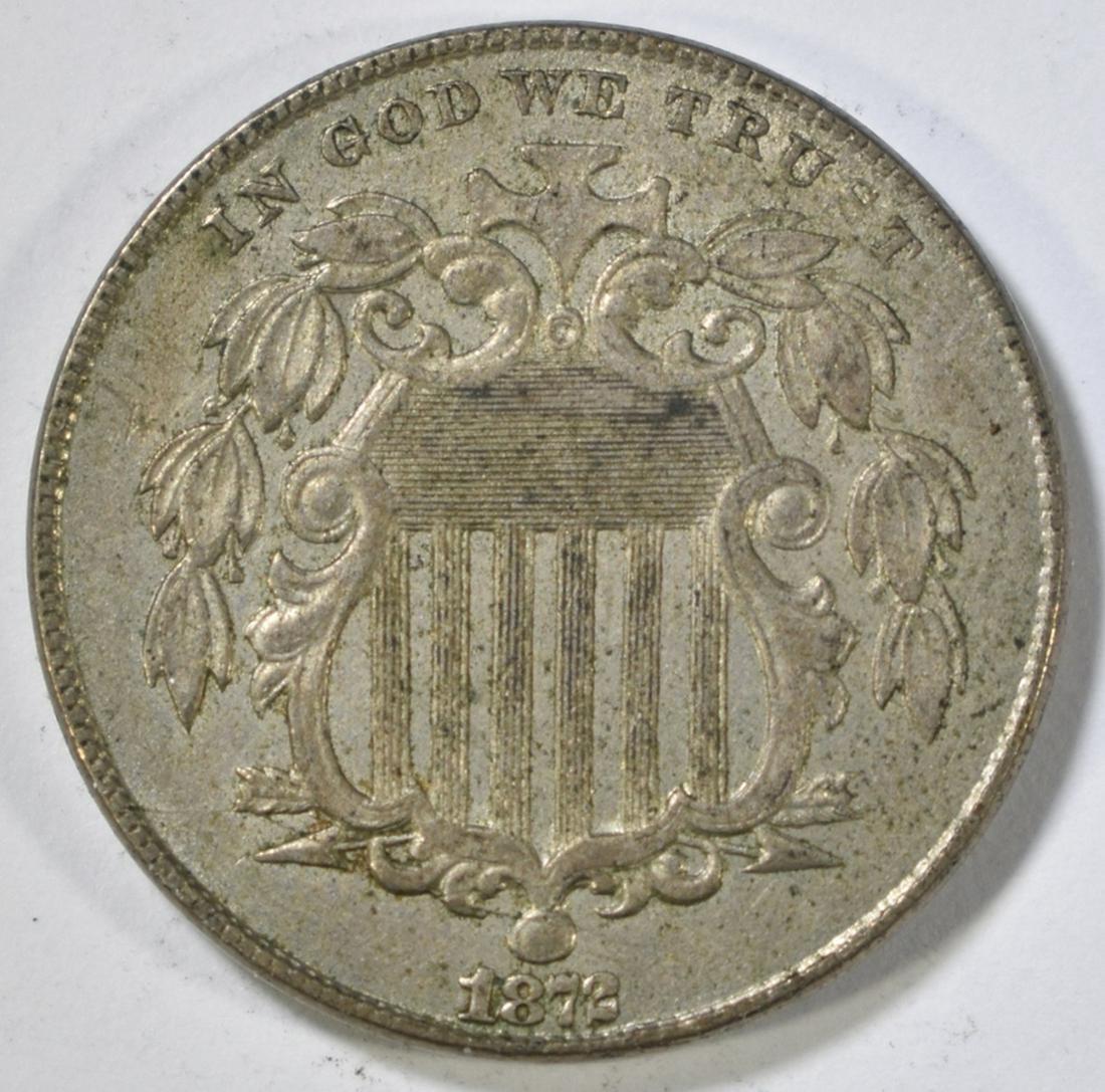1872 SHIELD NICKEL  AU (1 of 2)