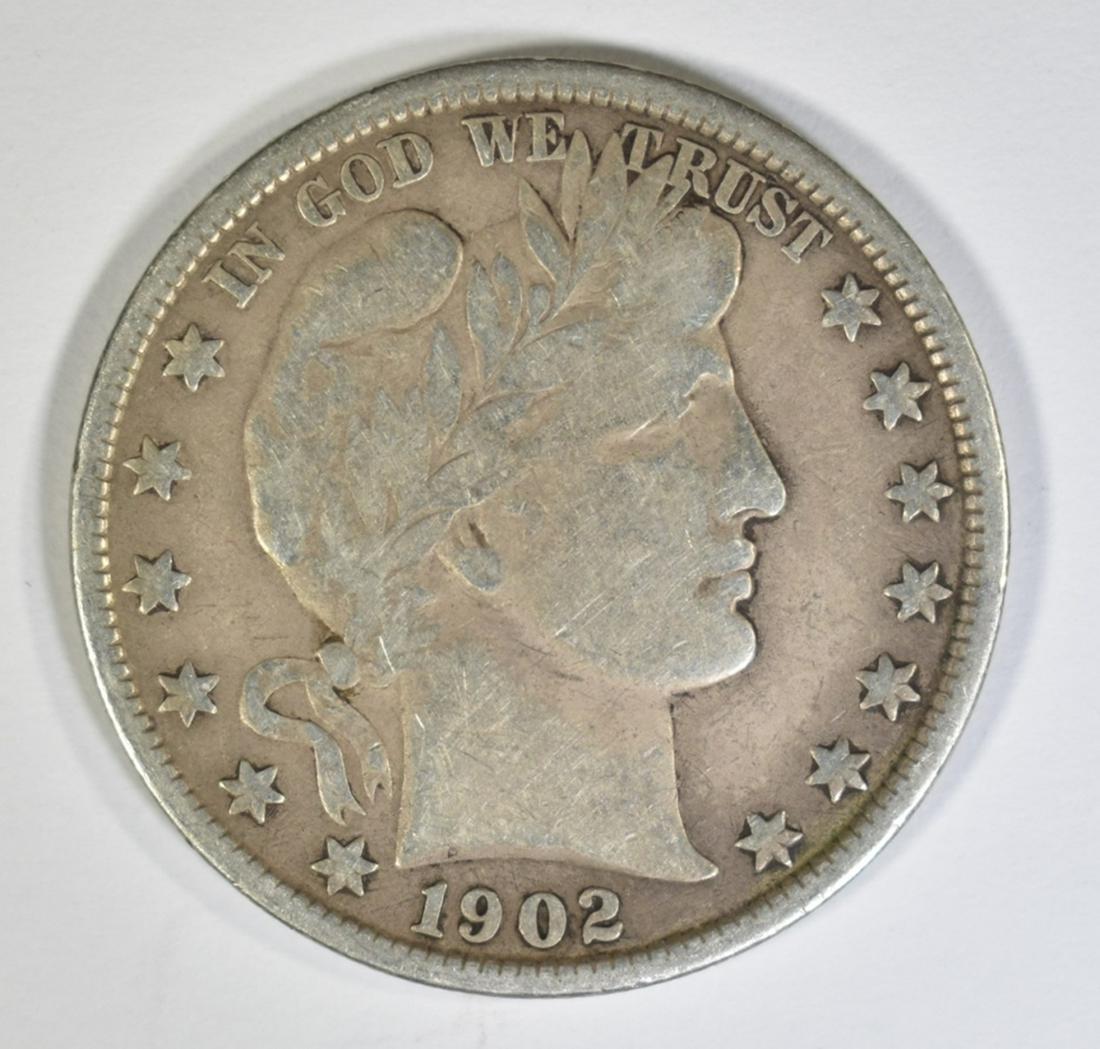 1902 BARBER HALF DOLLAR  F/VF (1 of 2)