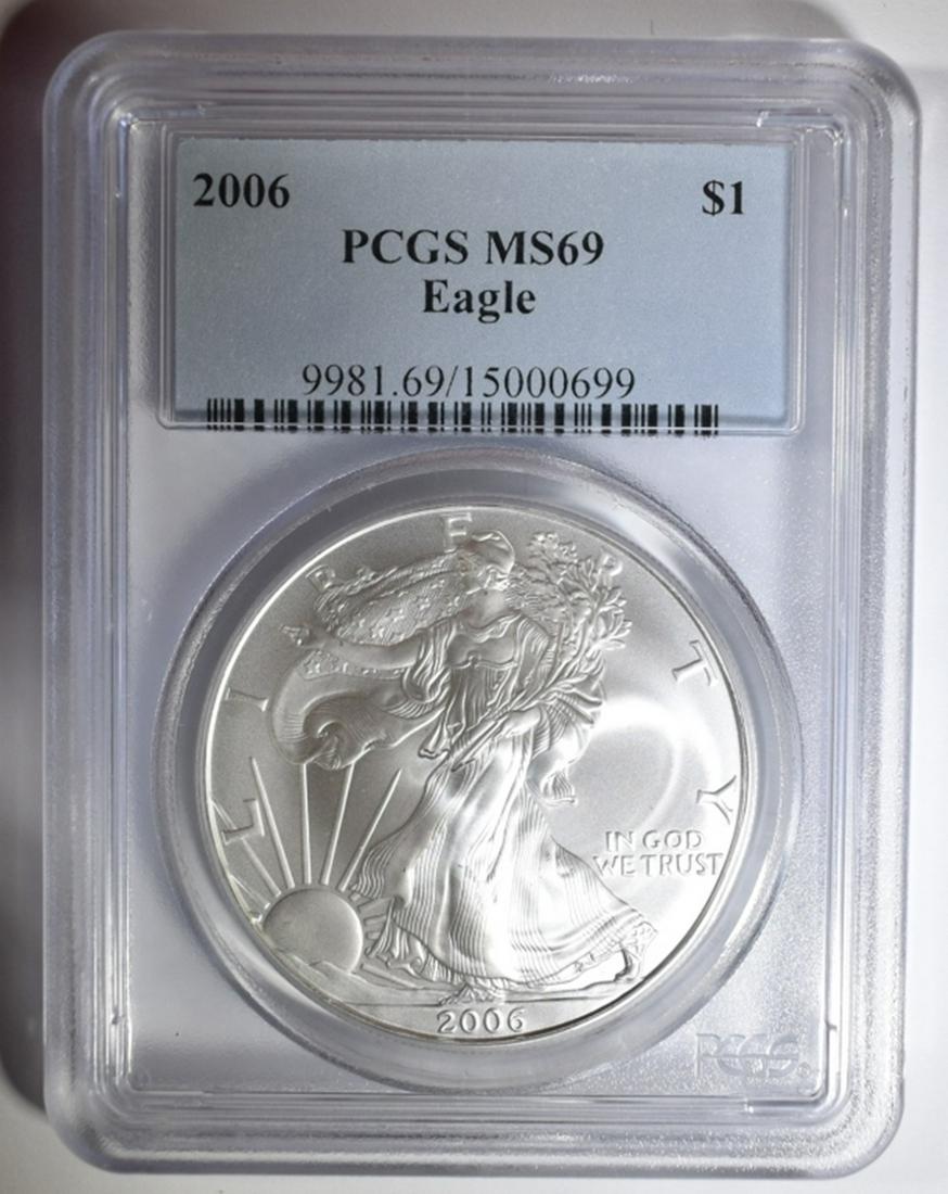 2006 AMERICAN SILVER EAGLE PCGS MS-69 (1 of 4)