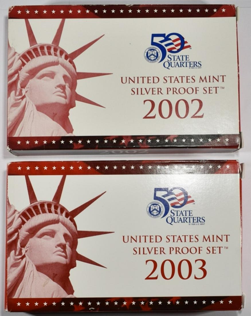 2002 & 2003 U.S. MINT SILVER PROOF SETS (1 of 3)