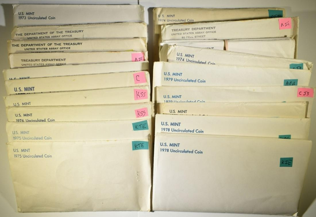 2-EACH 1970-79 U.S. MINT UNC SET LOTS (1 of 3)