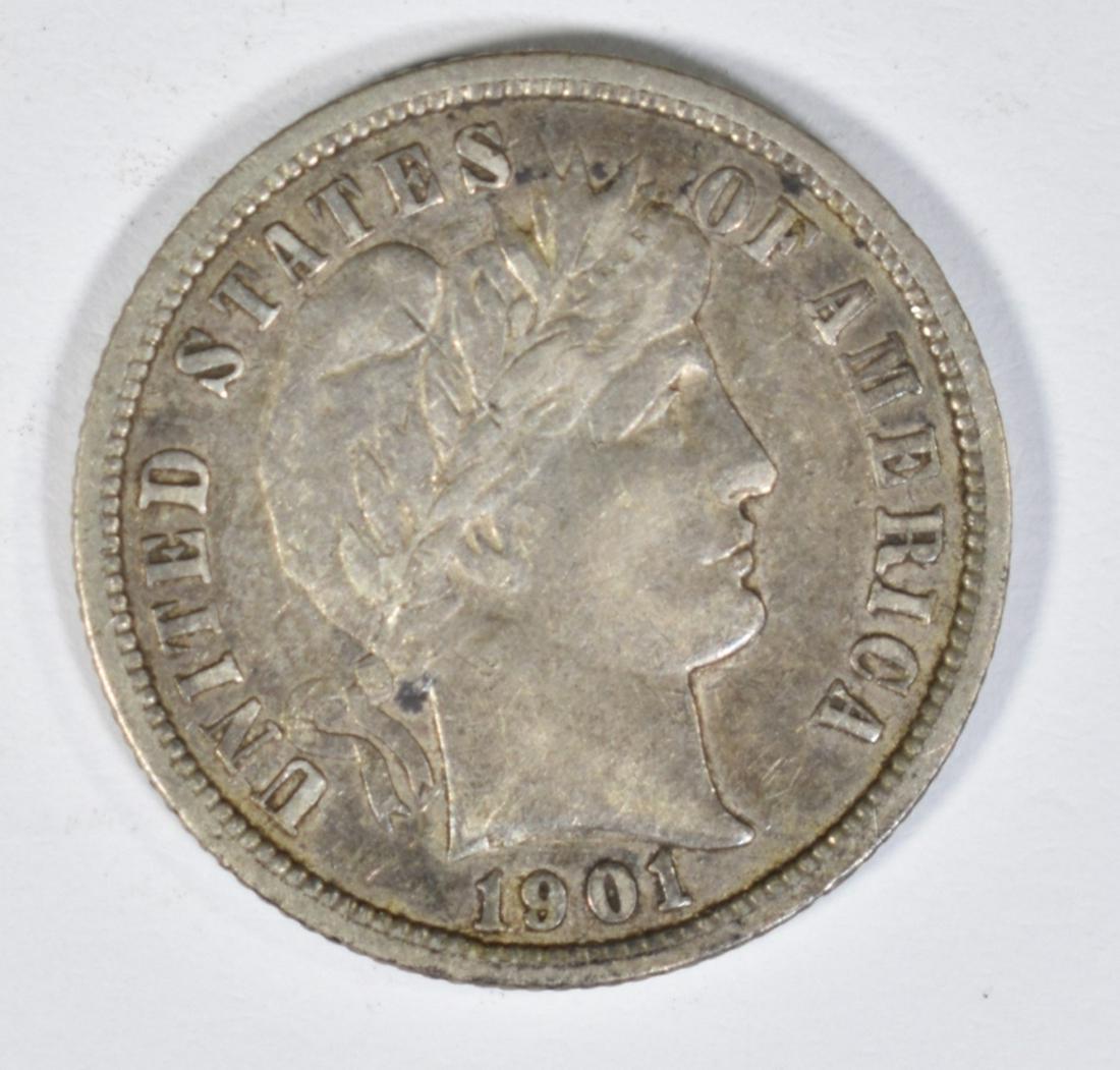 1901-O BARBER DIME  XF/AU (1 of 2)