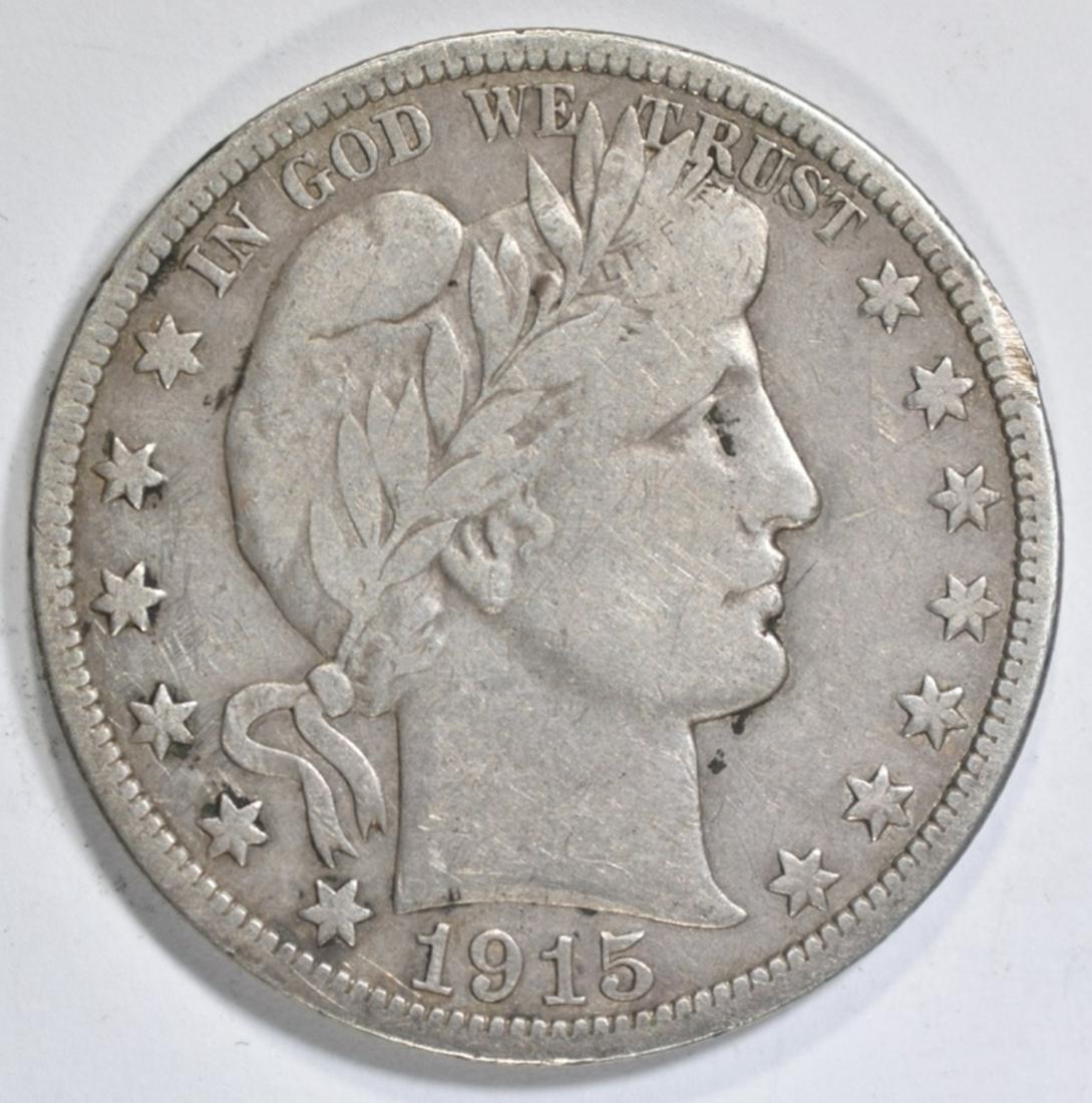 1915-S BARBER HALF DOLLAR FINE (1 of 2)
