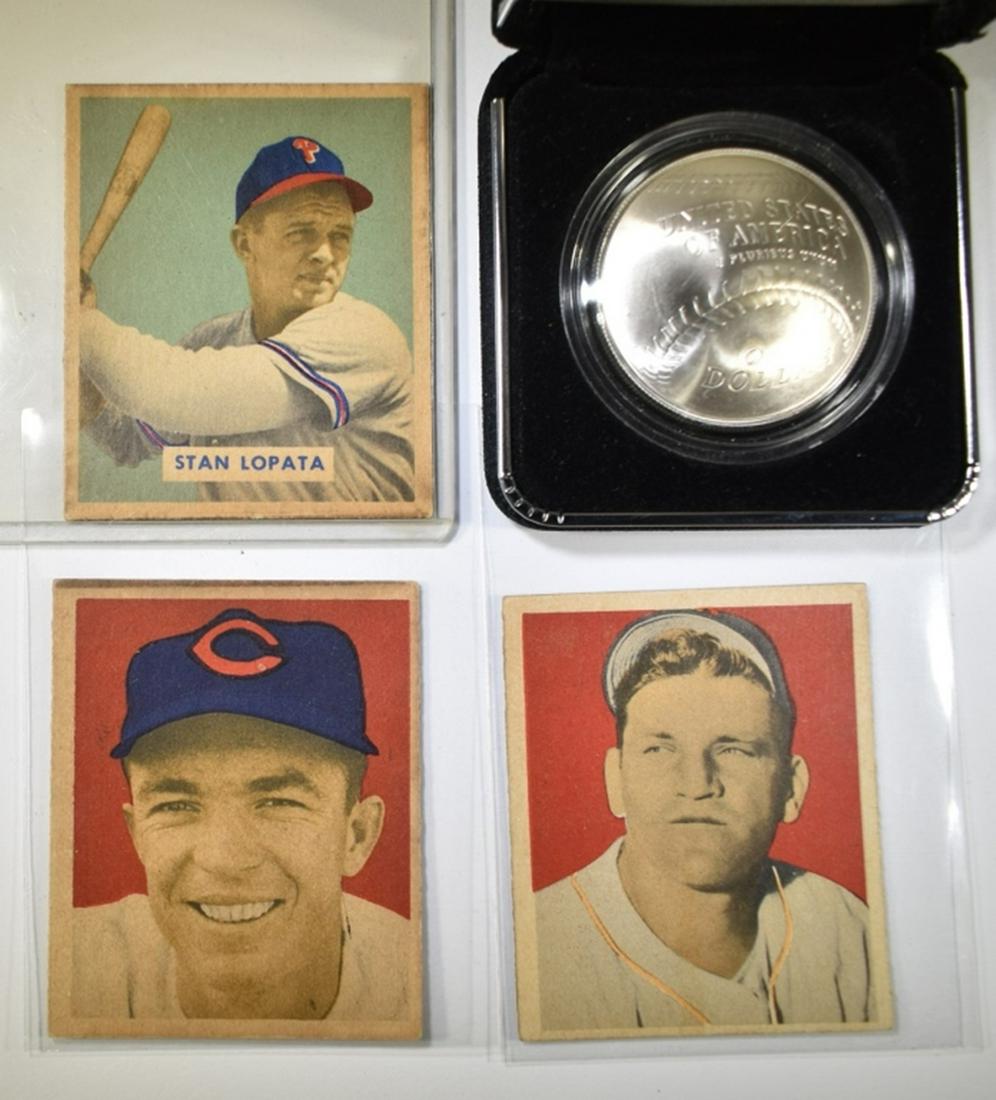 BASEBALL COIN & CARDS LOT: (1 of 2)