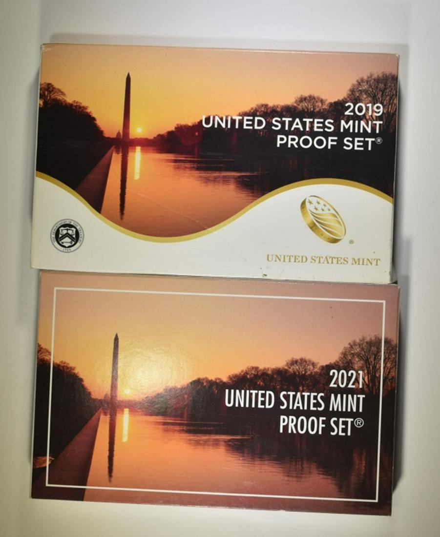 2019 & 2021 U.S. PROOF SETS ORIG PACKAGING (1 of 2)