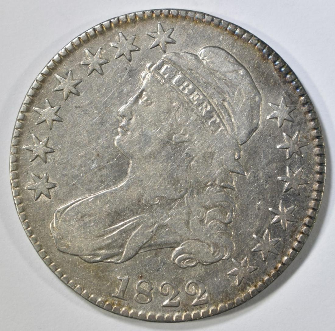 1822 BUST HALF DOLLAR  VF (1 of 2)