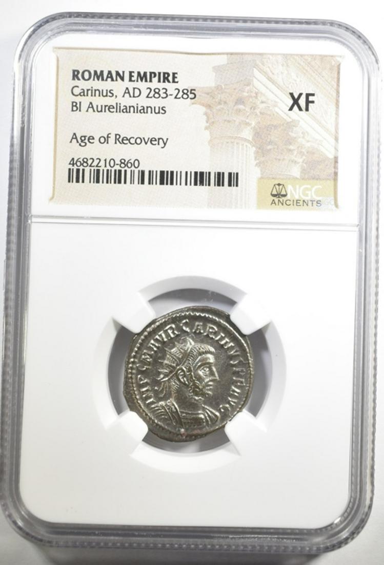 AD 283-285 CARINUS, BI AURELIANIANUS  NGC XF (1 of 4)